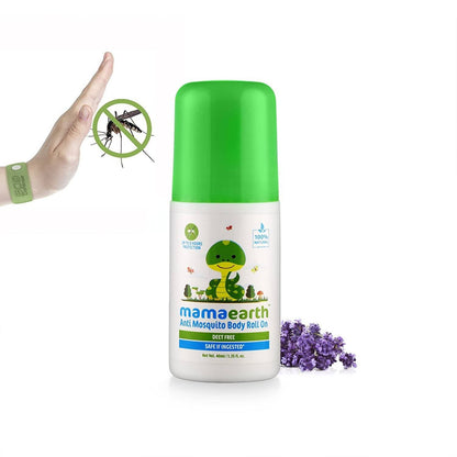 Mamaearth Natural Anti Mosquito Body Roll On For Kids with Citronella Eucalyptus &amp; Lemongrass Oil