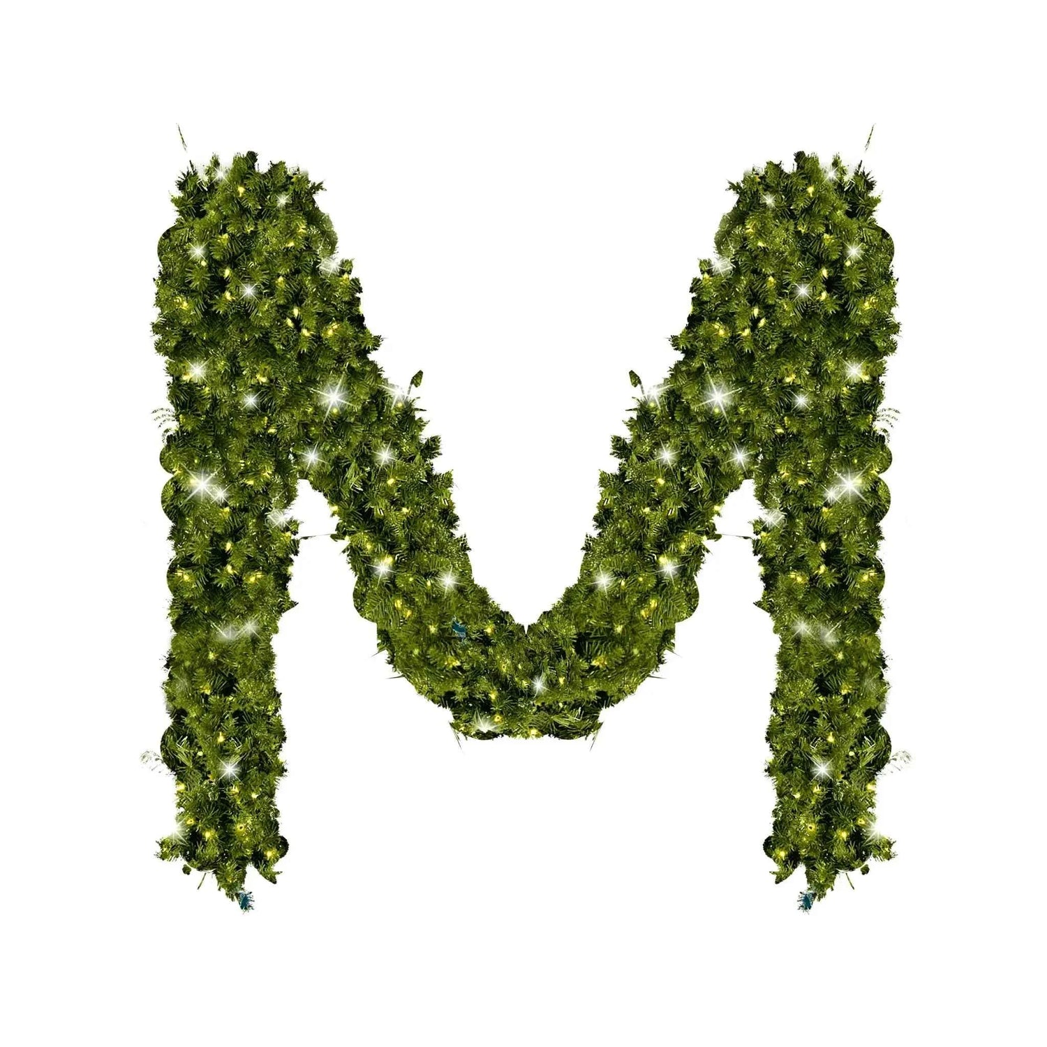 Green Garland with Warm White Lights |  99&