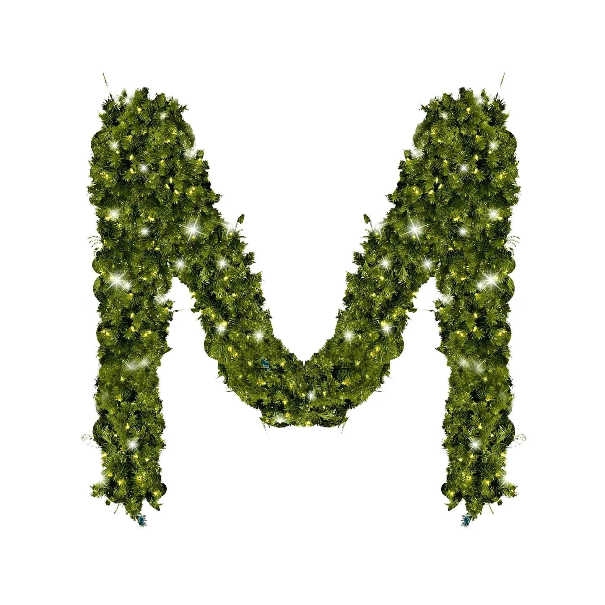 Green Garland with Warm White Lights |  99&