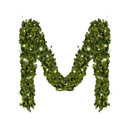 Green Garland with Warm White Lights |  99&