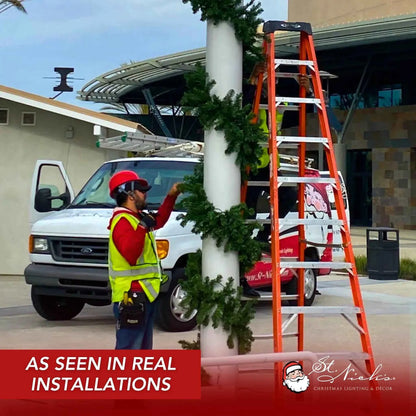 Green Garland with Warm White Lights |  99&