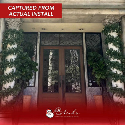 Green Garland with Warm White Lights |  99&