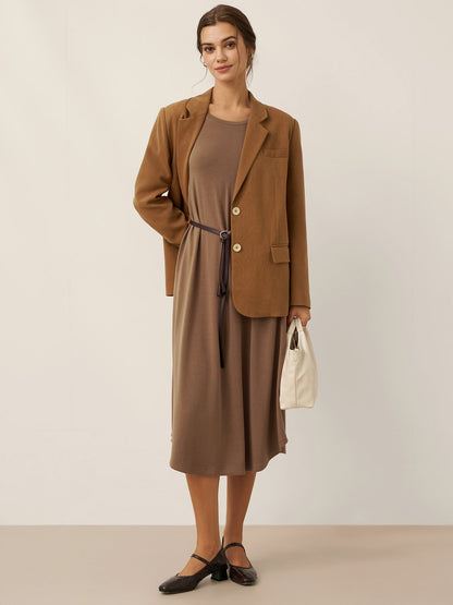 Recycled Leather Belt Versatile Styling For Dress And Blazer VIVETTE by LINTICO