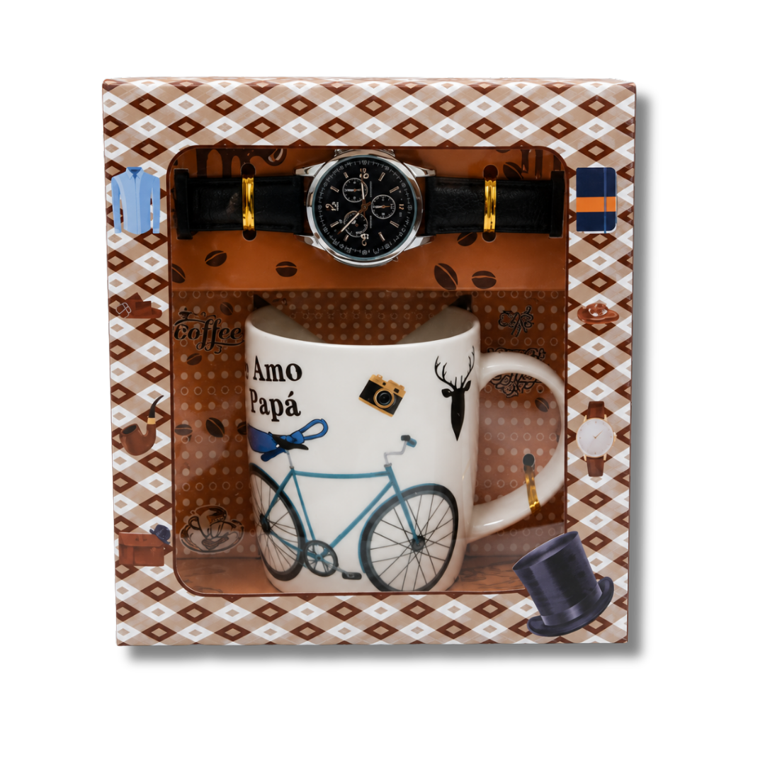 Taza de te amo papá con reloj  DestGlow