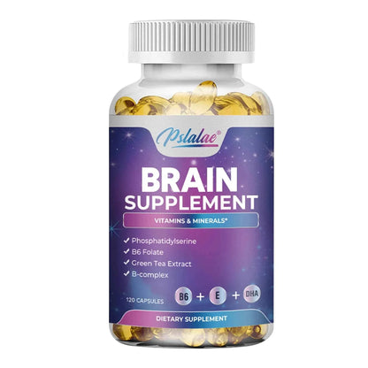 Brain Supplement - Boosts Brain Function, Helps Improve Memory, Intelligence and Concentration - 120 Capsules