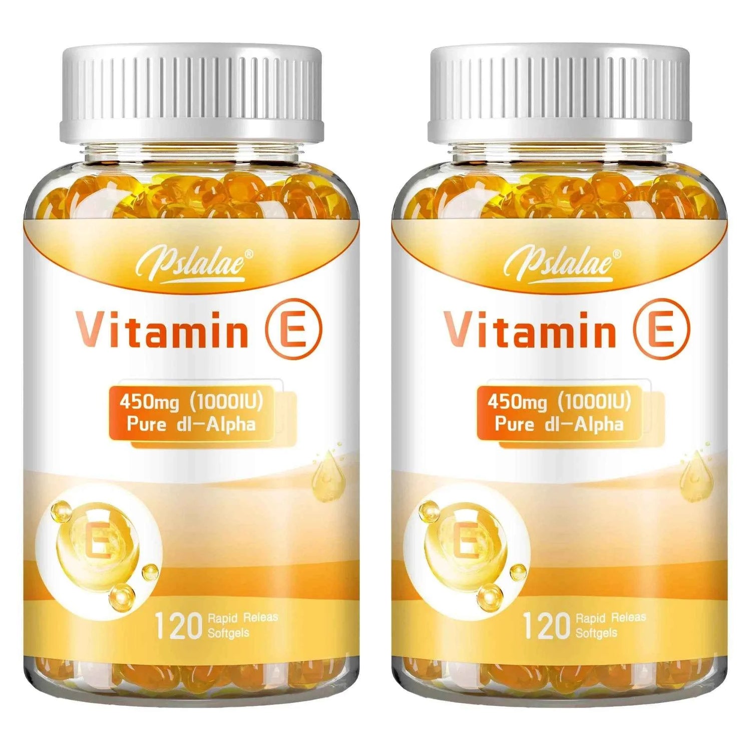 Vitamin E - Promotes Skin, Hair, Nails, Immune and Eye Health, Antioxidant - 120 Capsules