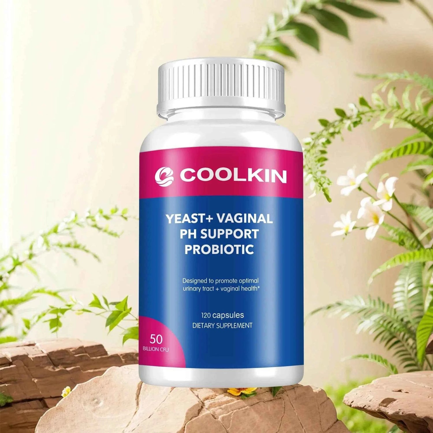 Yeast + Vaginal PH Support Probiotics - Promotes Urinary Tract Health, Digestion and Immune Support - 120 Capsules