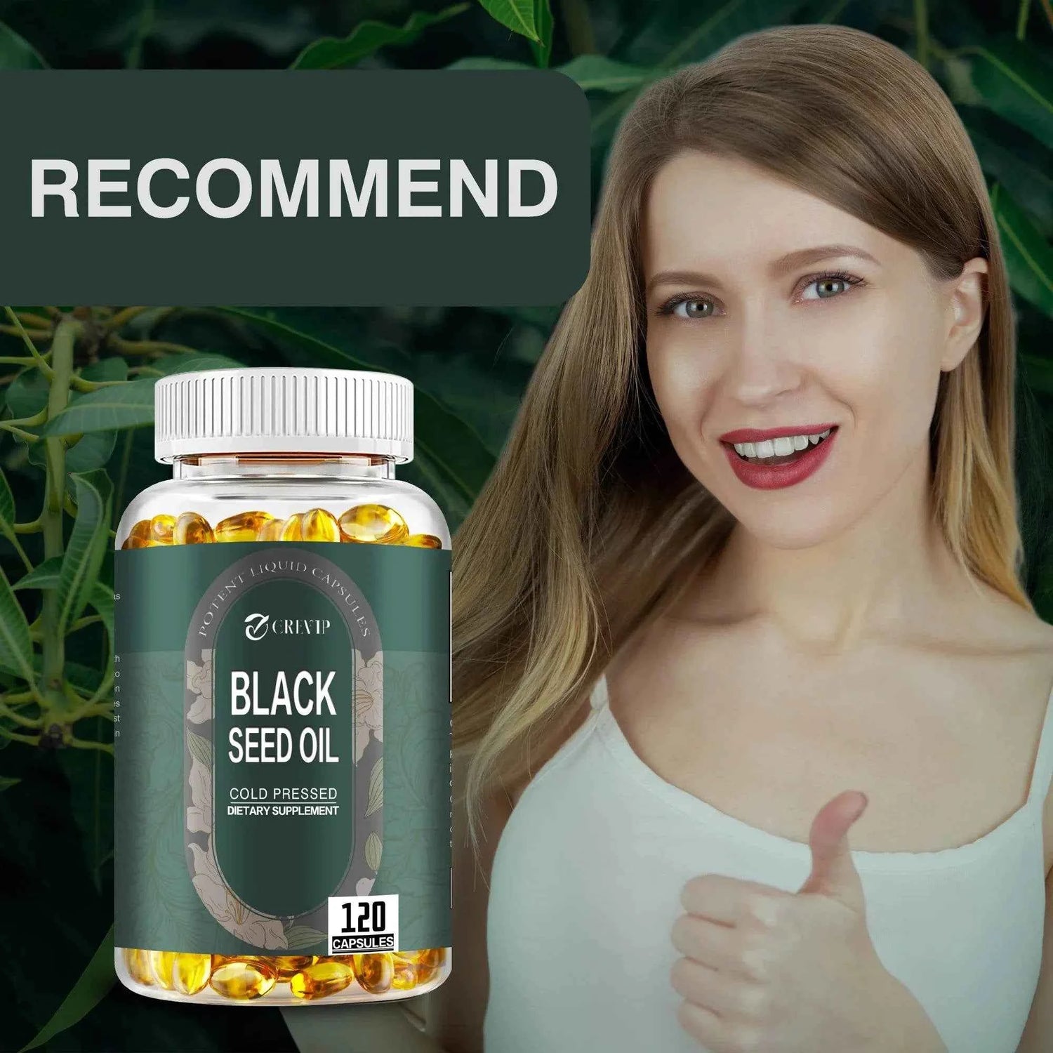 Black Seed Oil - Supports Skin, Digestion, Joints, Immune Health, Promotes Hair Growth - 120 Capsules