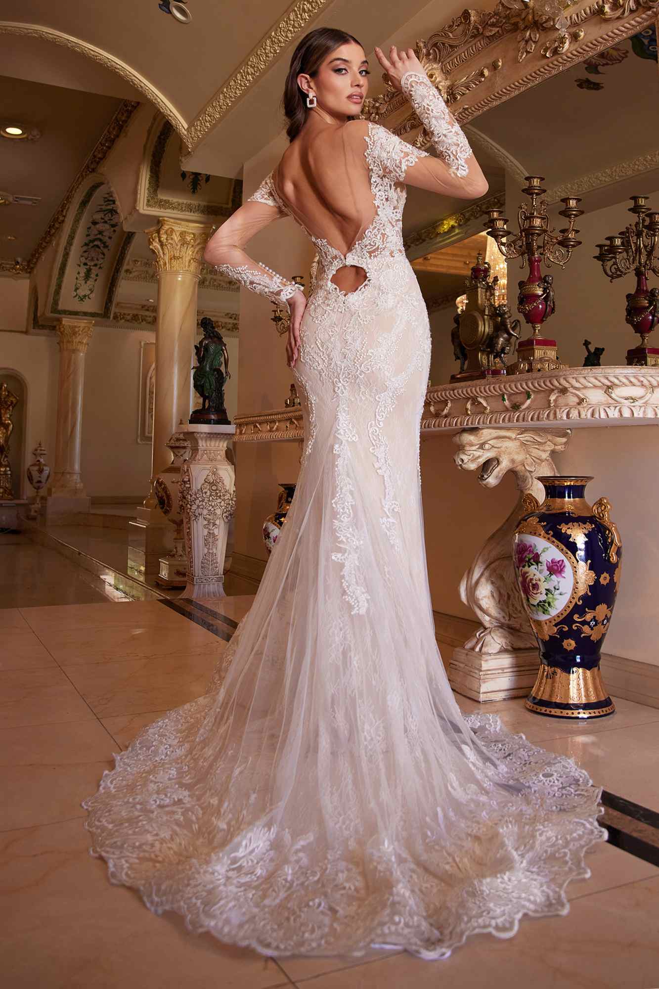 Andrea &amp; Leo A1022 Bohemian Lace Mermaid Gown