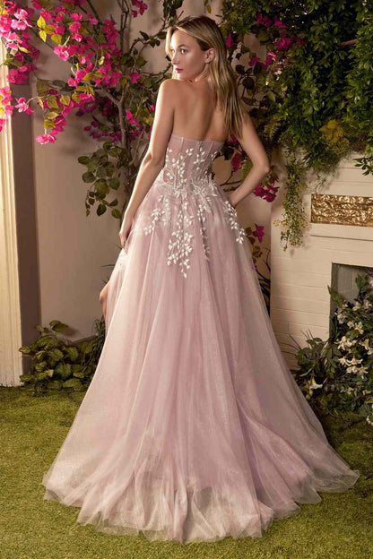 Andrea &amp; Leo A1029 Angelonia Diamond Glitter Corset Gown