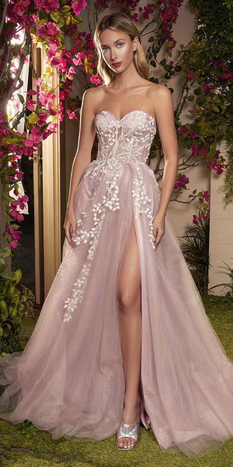 Andrea &amp; Leo A1029 Angelonia Diamond Glitter Corset Gown