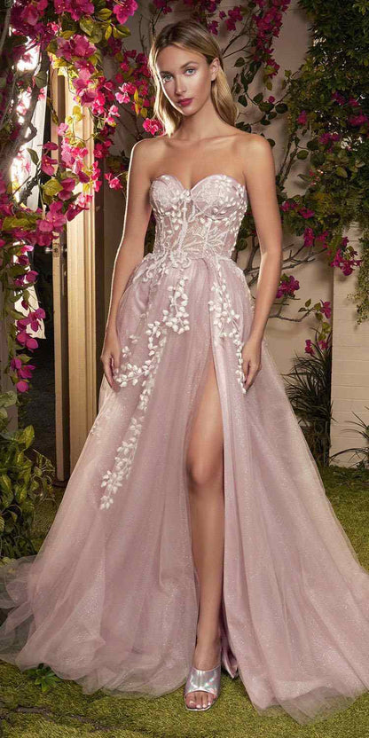 Andrea &amp; Leo A1029 Angelonia Diamond Glitter Corset Gown