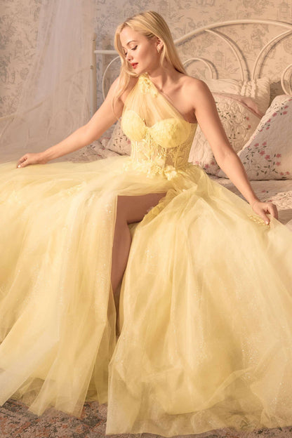 Andrea &amp; Leo A1053 Leila A-Line Ball Gown One Shoulder