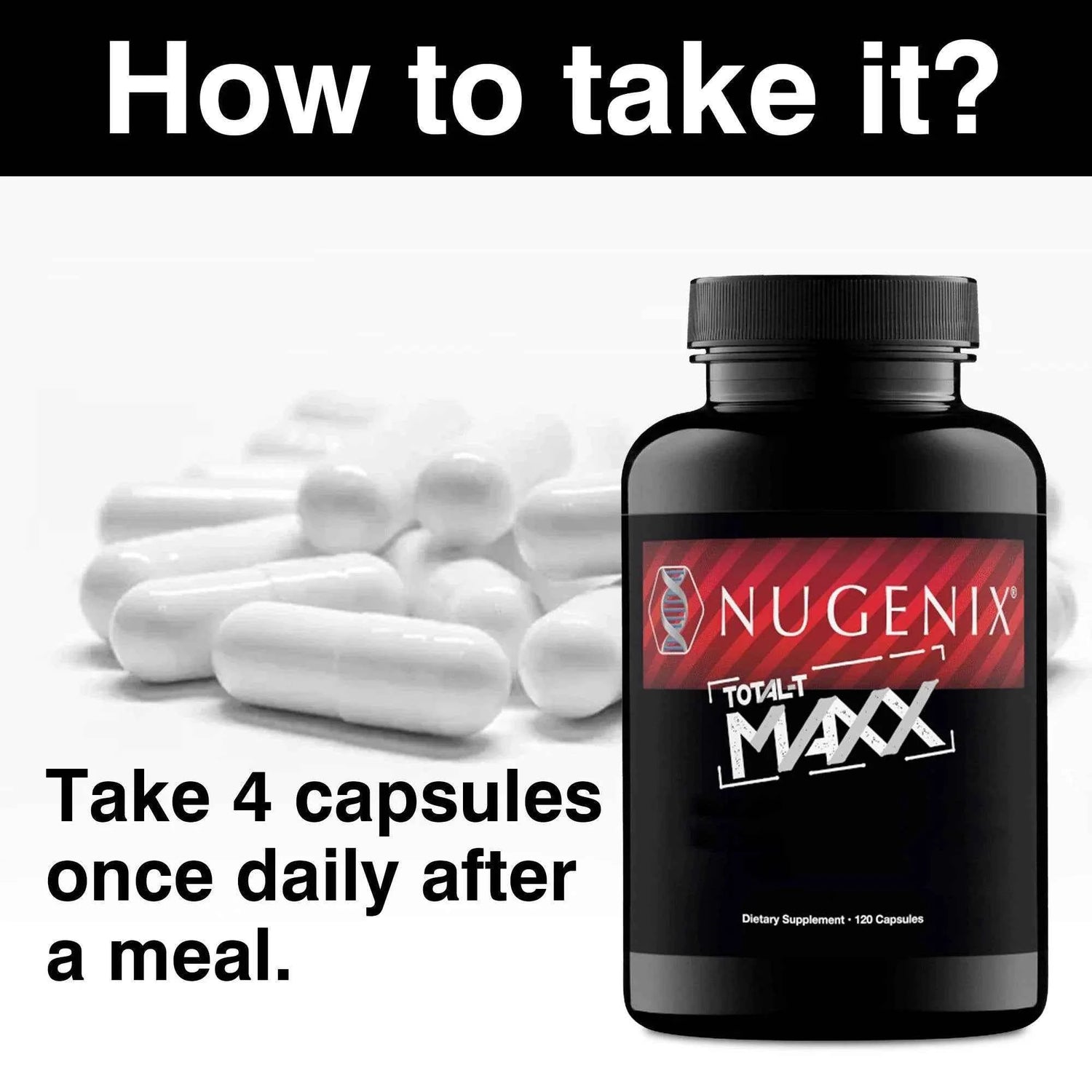 TOTAL-T MAXX - Ashwagandha, Muscle Health, Maximum Total Testosteron Boosting Formula - 120 Capsules