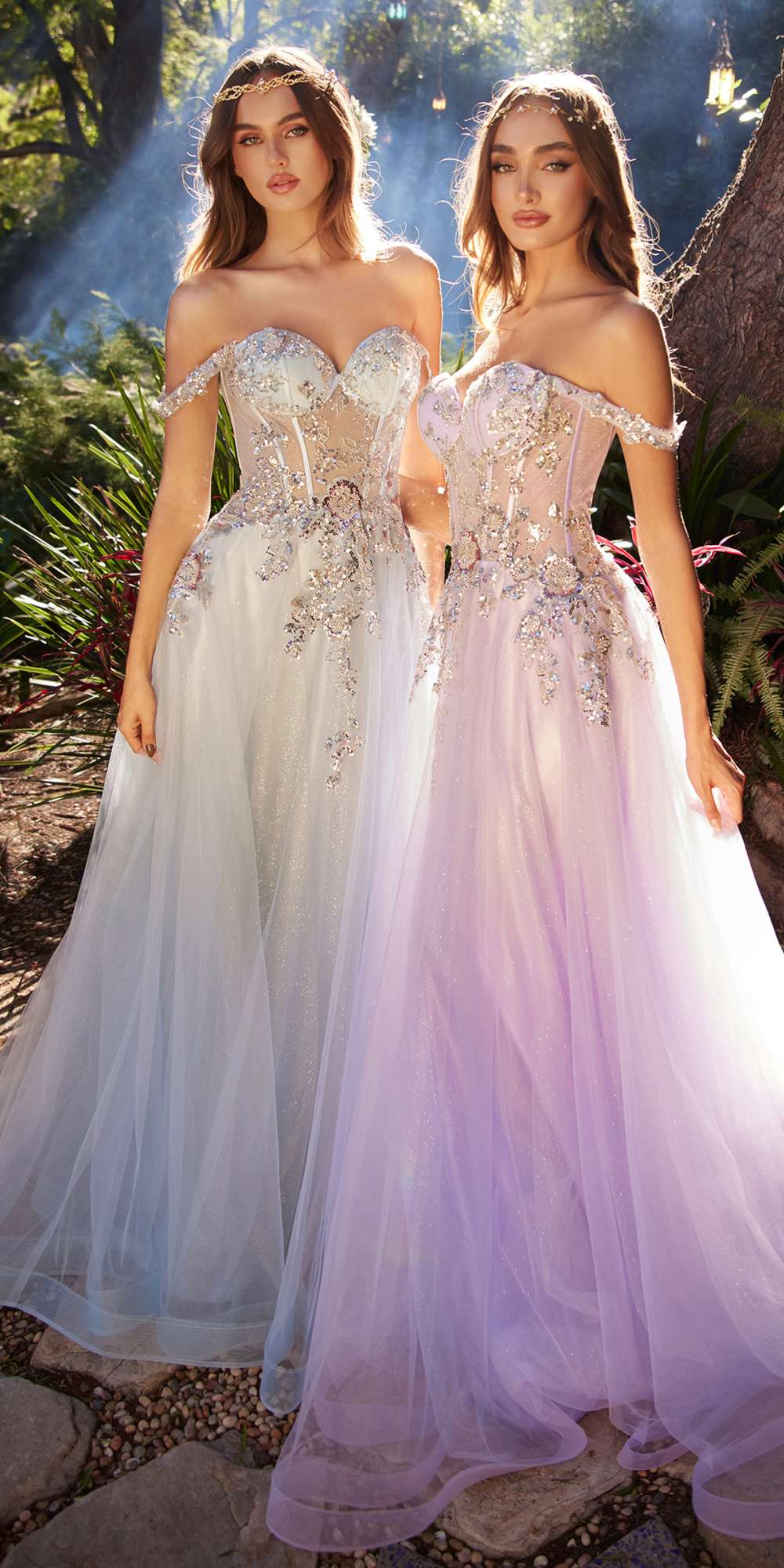 Andrea &amp; Leo A1258 Long Embellished Tulle A-Line Ball Gown