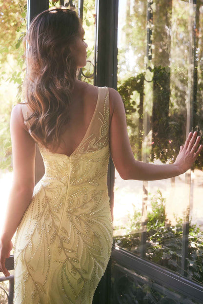 Andrea &amp; Leo A1362 Dress Beaded Sheath Formal Gown