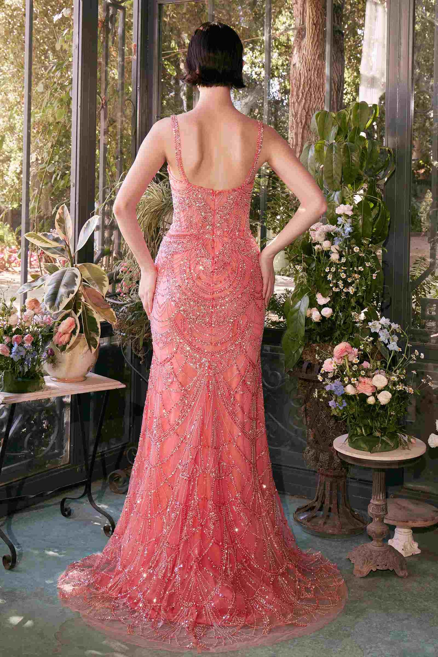 Andrea &amp; Leo A1363 Dress Fitted Beaded Evening Gown