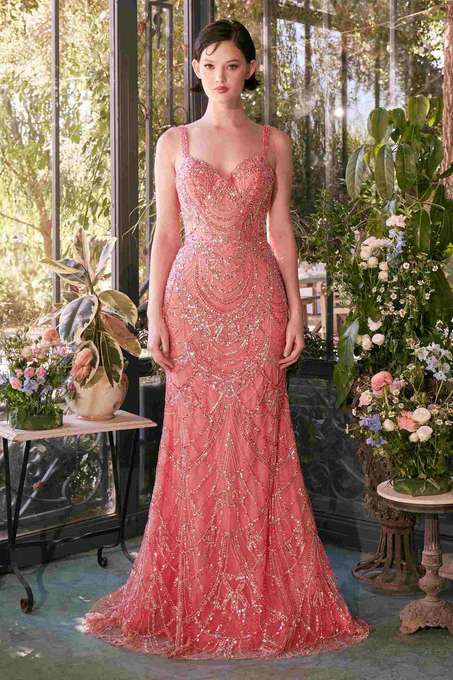Andrea &amp; Leo A1363 Dress Fitted Beaded Evening Gown