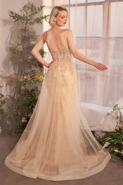 Andrea &amp; Leo A1365 Dress Strapless Overskirt Glimmering Gown