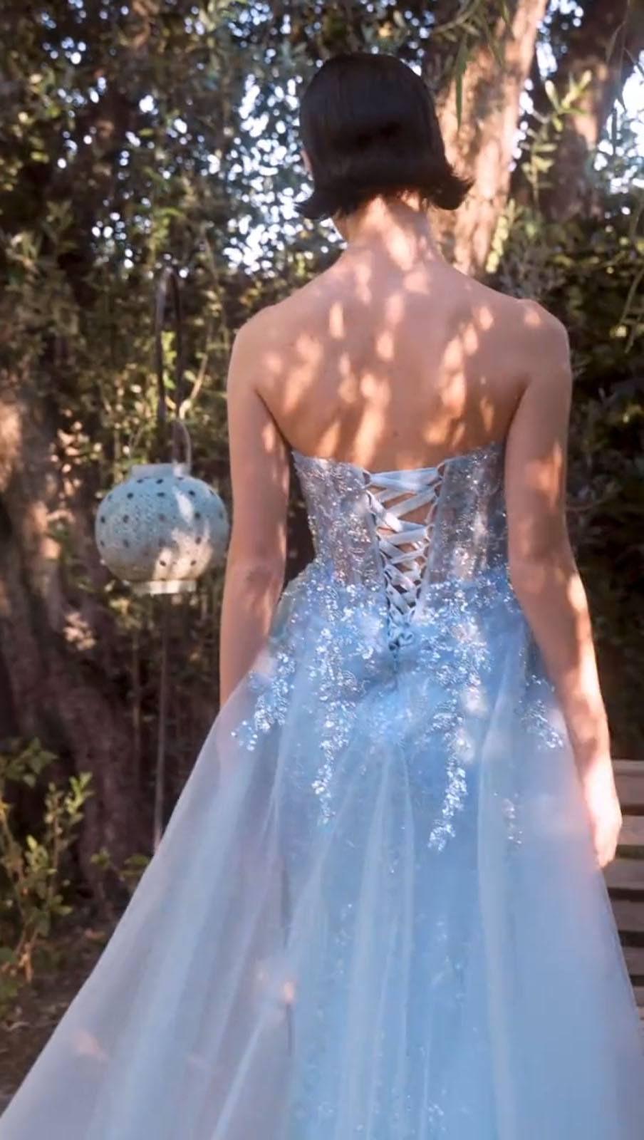 Andrea &amp; Leo A1365 Dress Strapless Overskirt Glimmering Gown