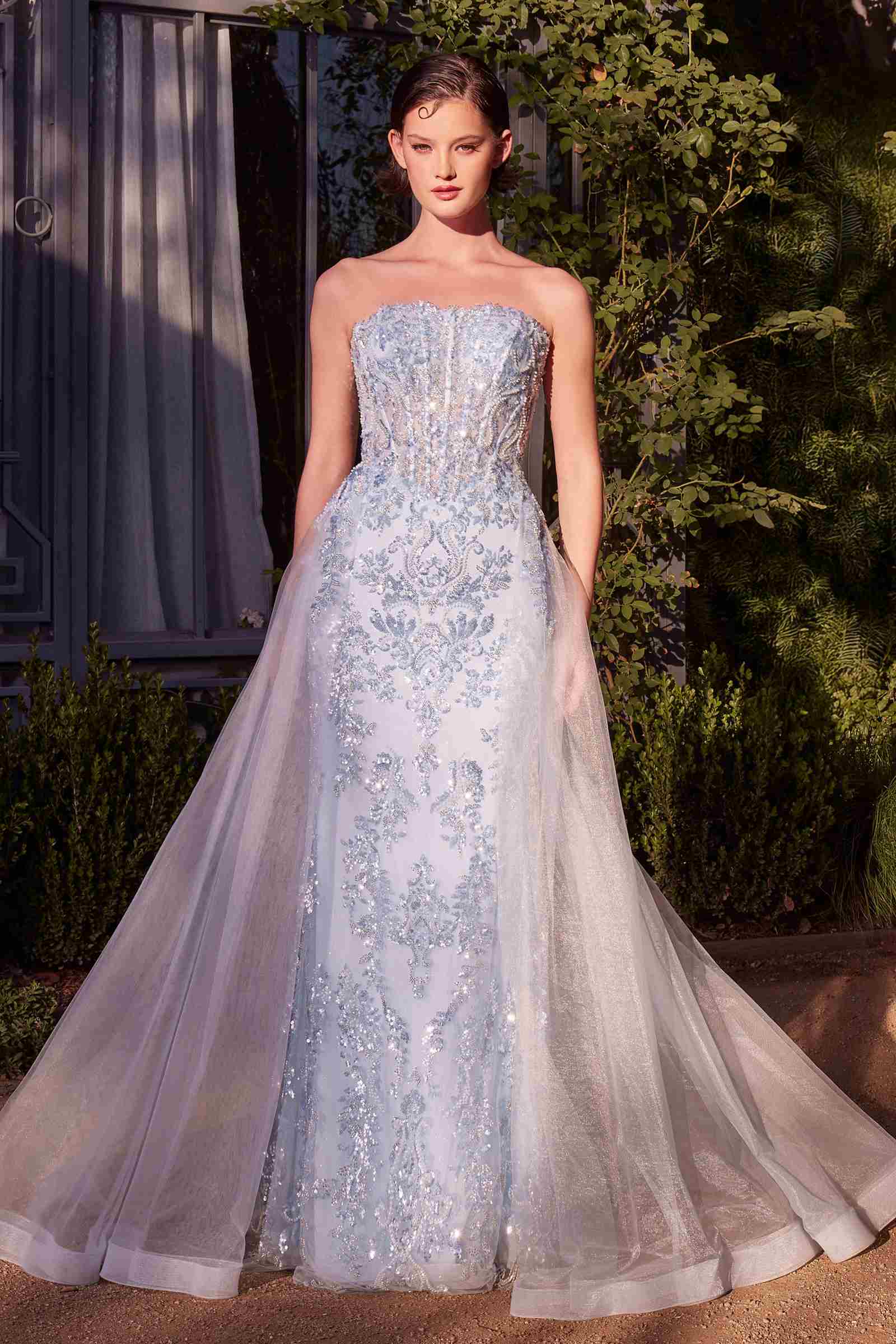 Andrea &amp; Leo A1365 Dress Strapless Overskirt Glimmering Gown