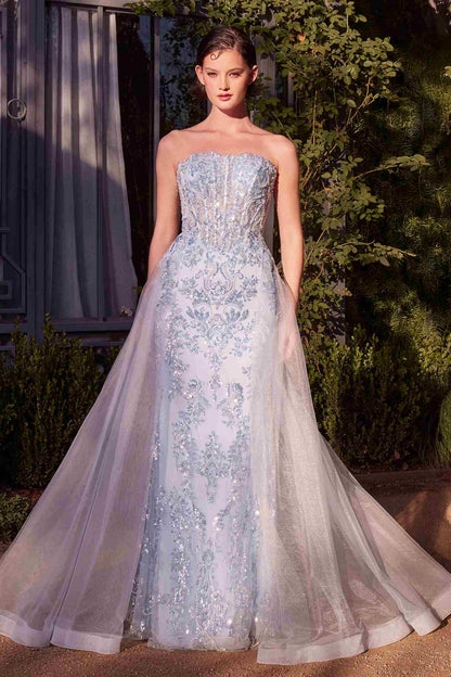 Andrea &amp; Leo A1365 Dress Strapless Overskirt Glimmering Gown