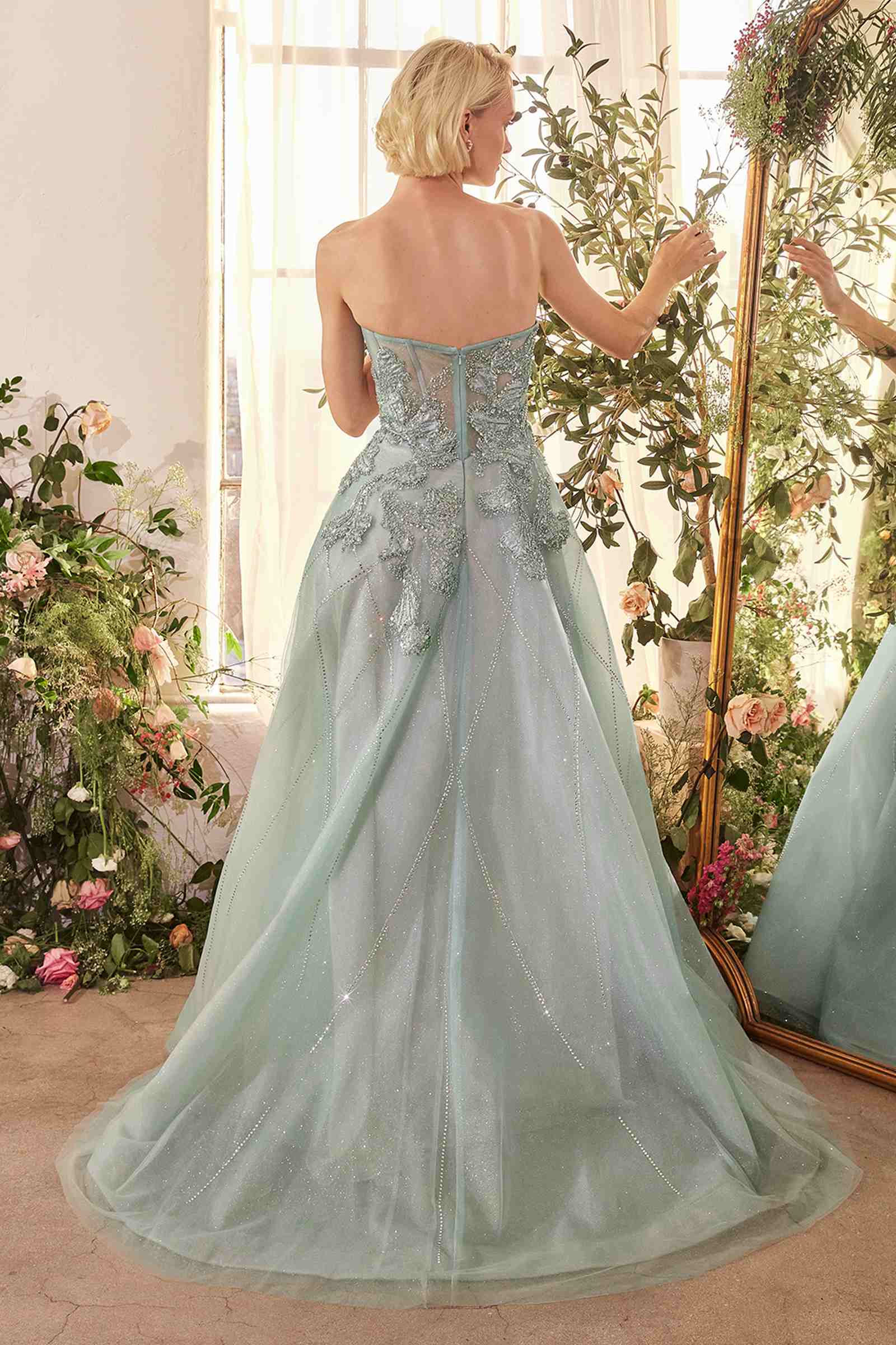Andrea &amp; Leo A1387 Dress Strapless Embellished Tulle Ball Gown
