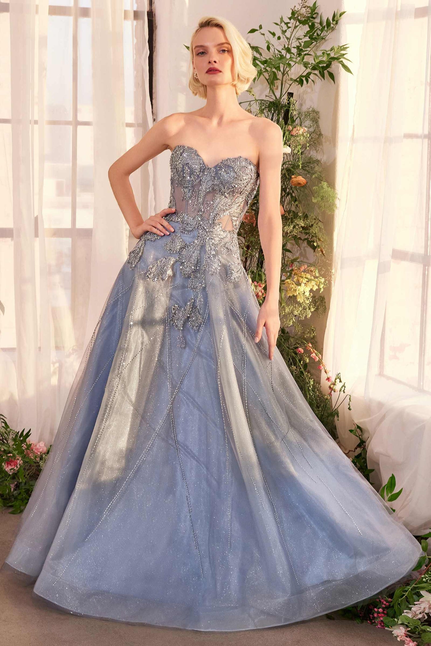Andrea &amp; Leo A1387 Dress Strapless Embellished Tulle Ball Gown