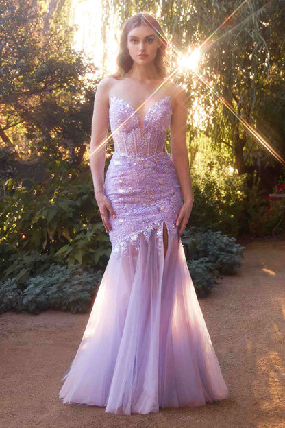 Andrea &amp; Leo A1388 Dress Sequin Floral Mermaid Gown