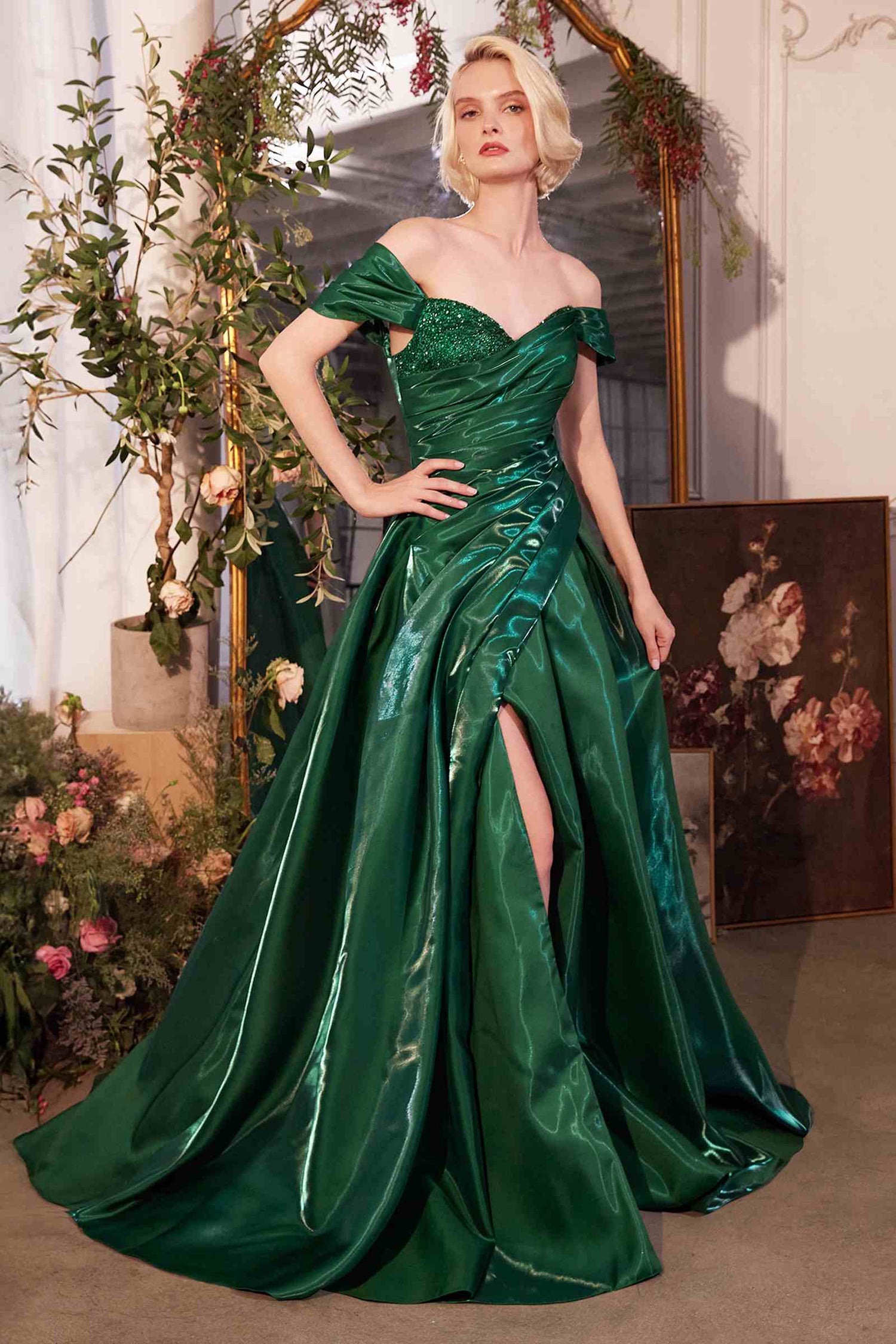 Andrea &amp; Leo A1424 Dress Off The Shoulder Organza Ball Gown