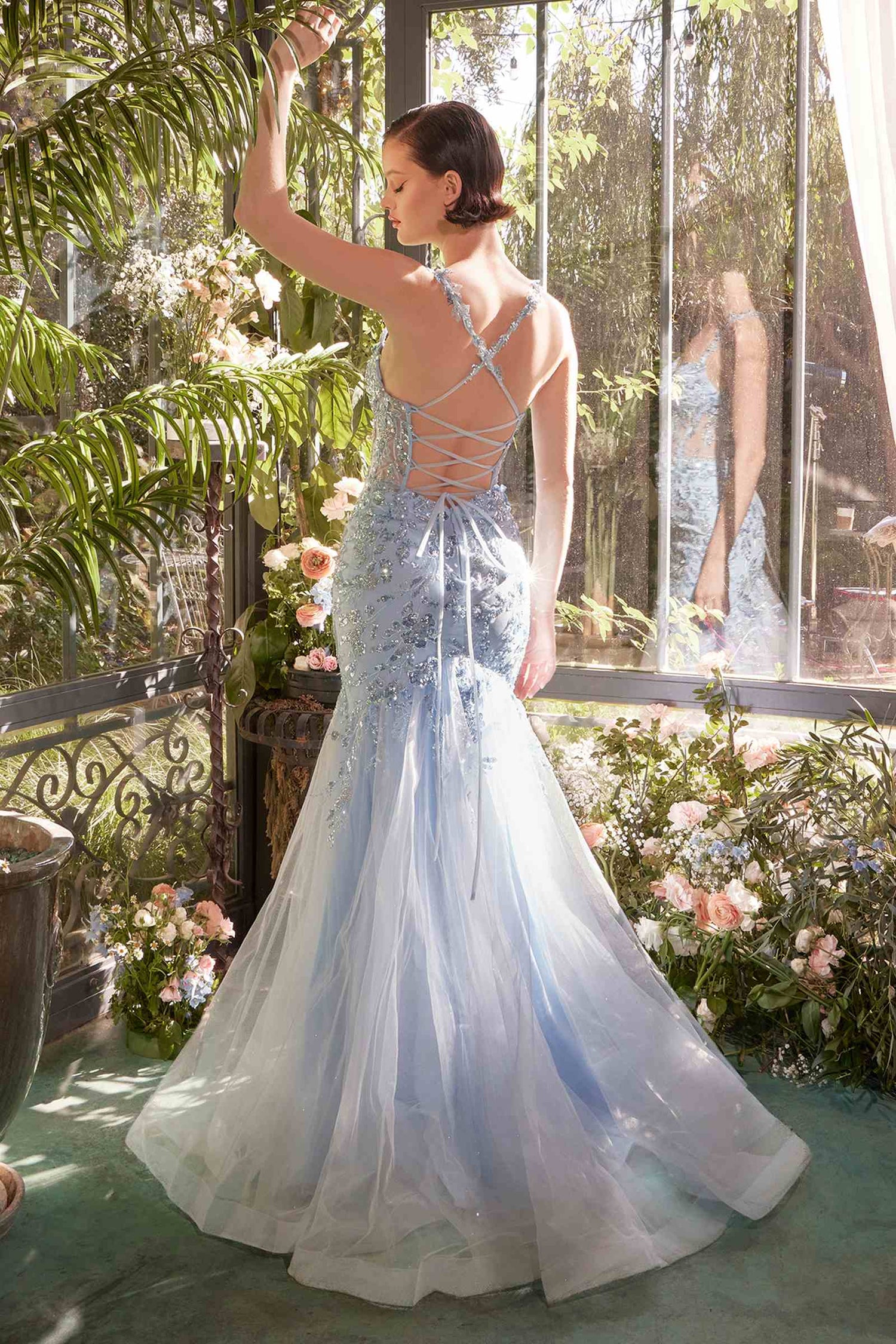 Andrea &amp; Leo A1429 Dress Sequin Lace Applique Mermaid Gown