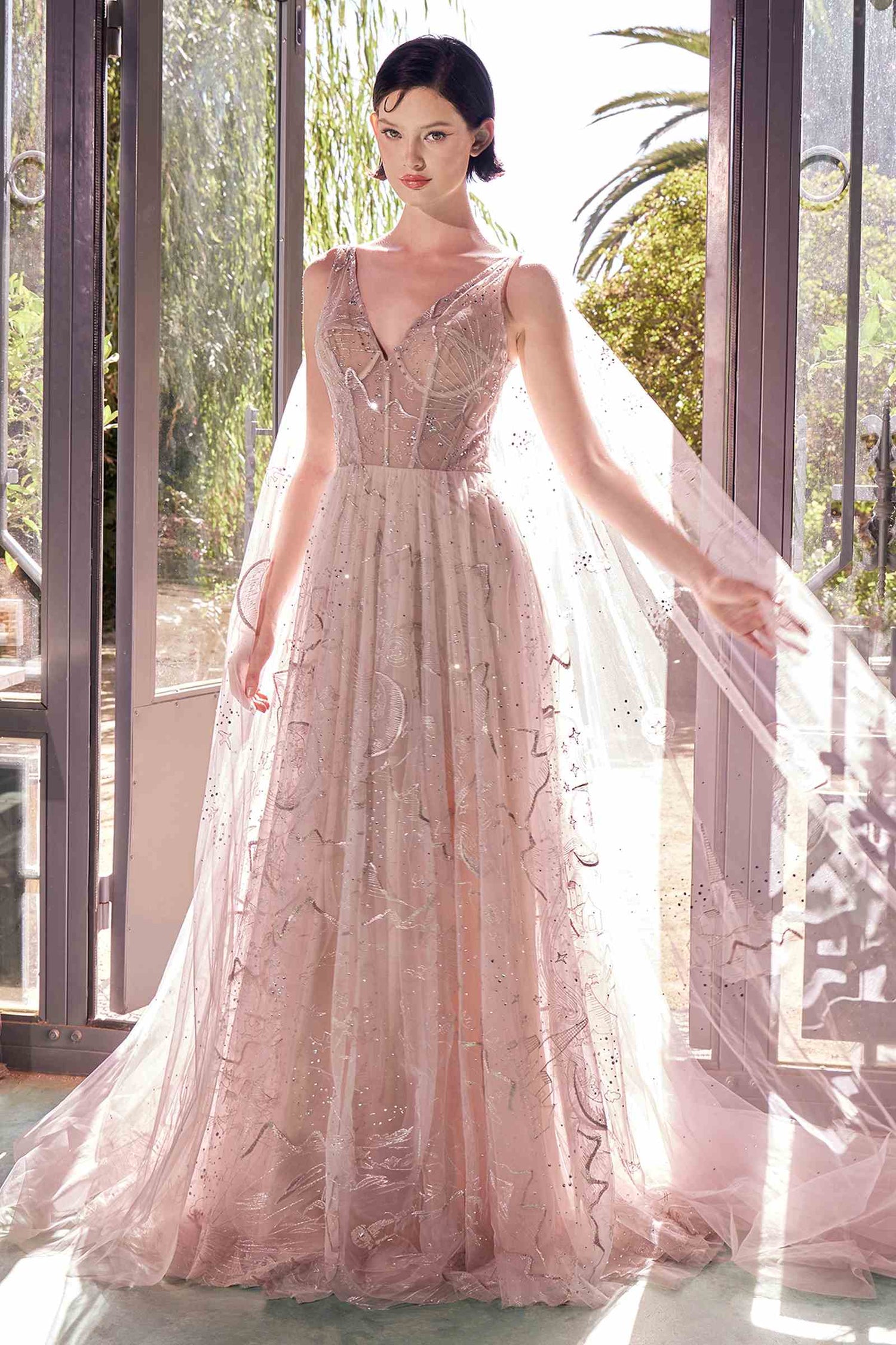 Andrea &amp; Leo A1459 Dress Sun Moon And The Stars Embroidery Gown