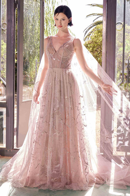 Andrea &amp; Leo A1459 Dress Sun Moon And The Stars Embroidery Gown