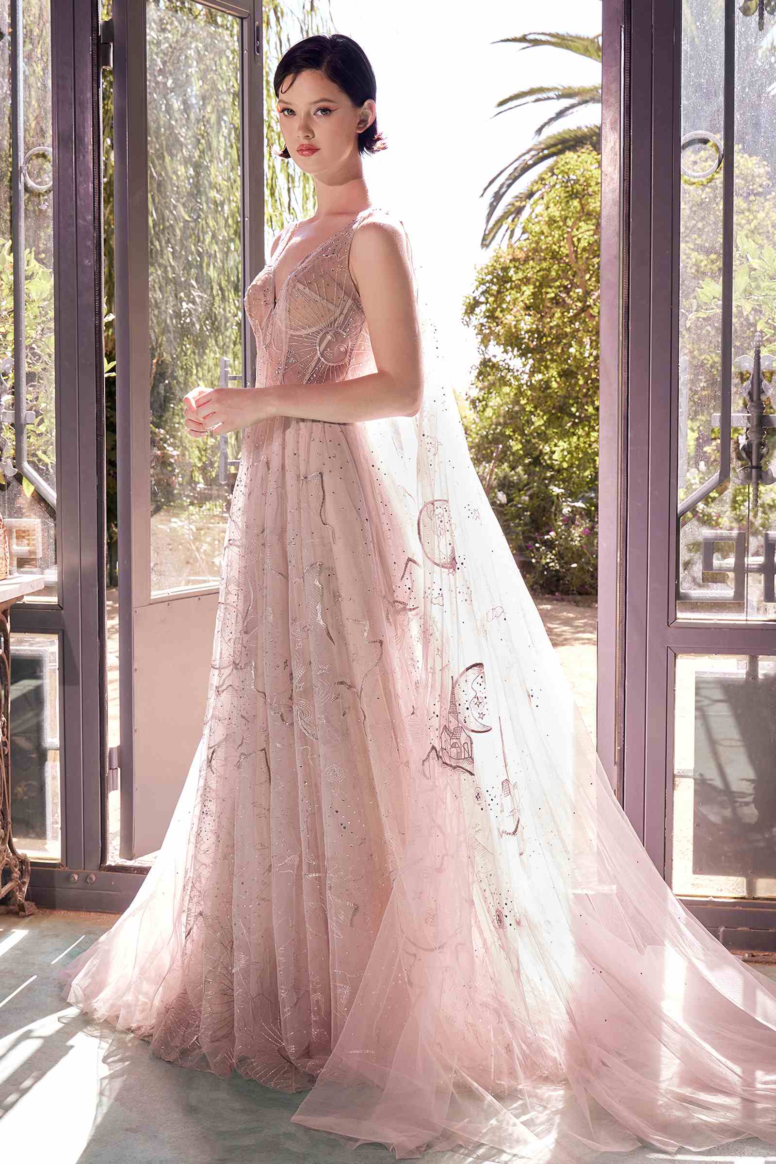 Andrea &amp; Leo A1459 Dress Sun Moon And The Stars Embroidery Gown