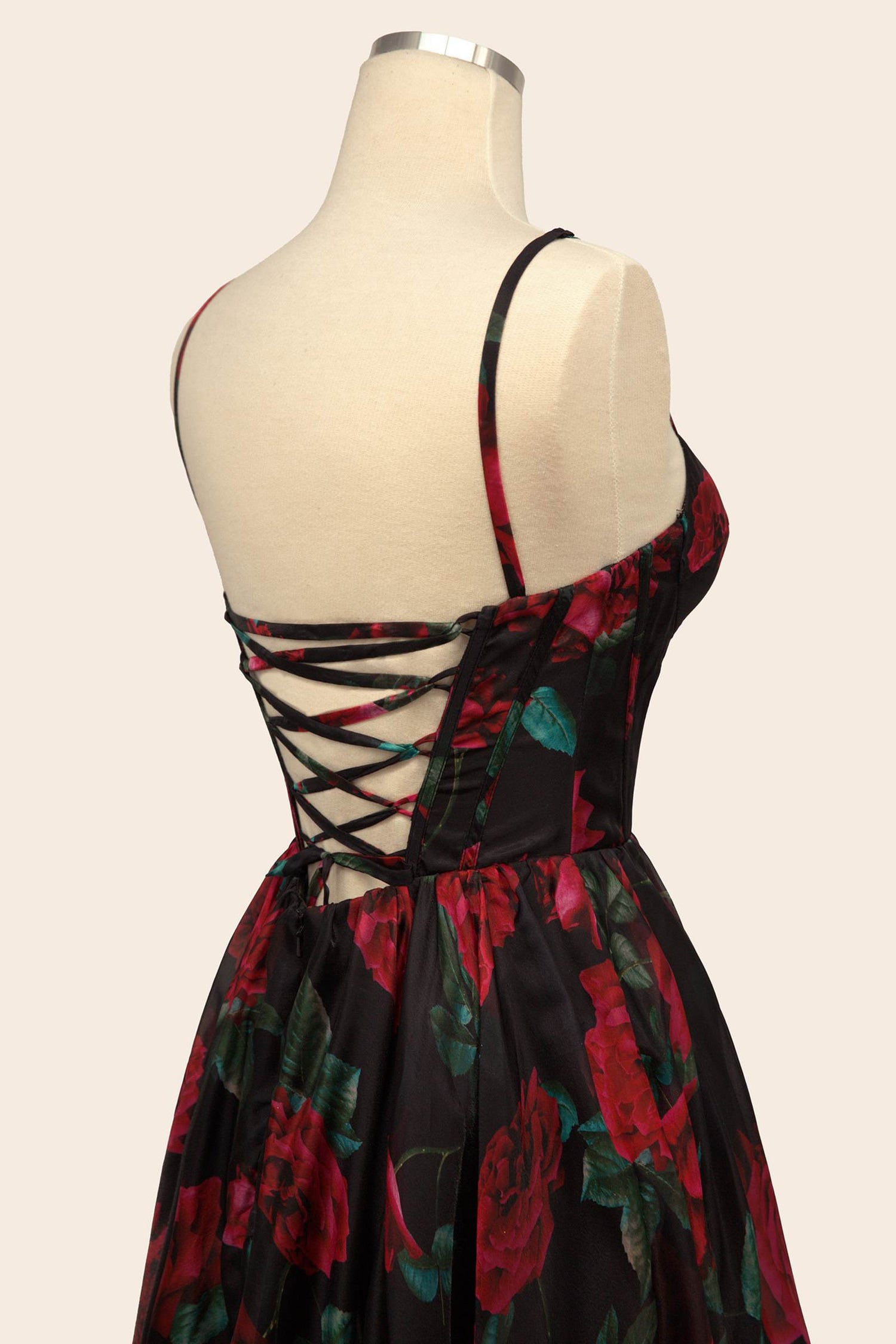 Andrea &amp; Leo A1465 Dress Rose Print Organza Gown