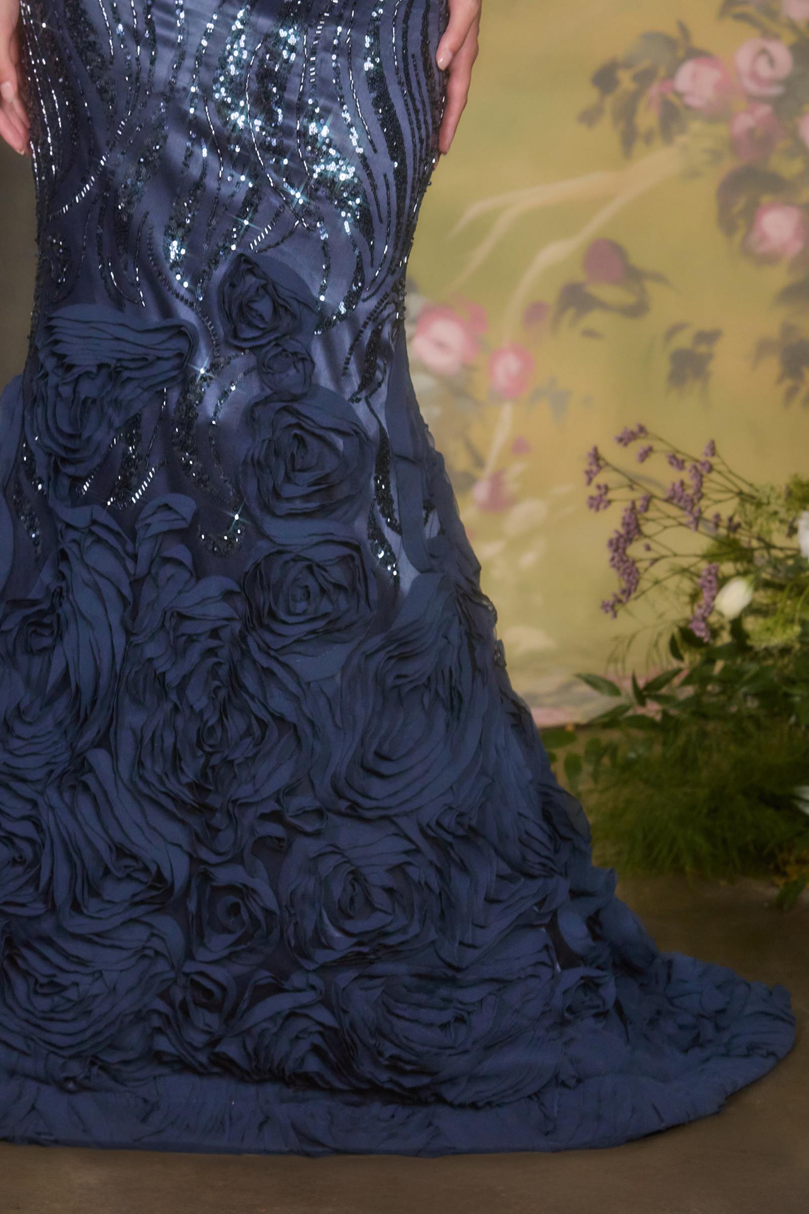 Andrea &amp; Leo A1482 Luxe Satin Off the Shoulder Mermaid Gown