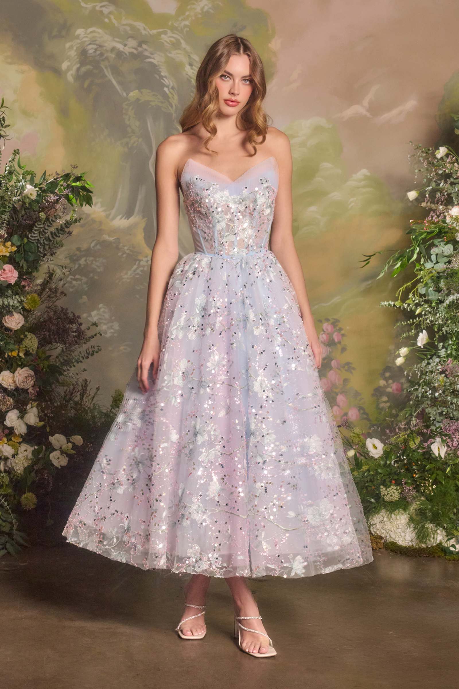 Andrea &amp; Leo A1485 Strapless Sweetheart Romantic A-Line Dress