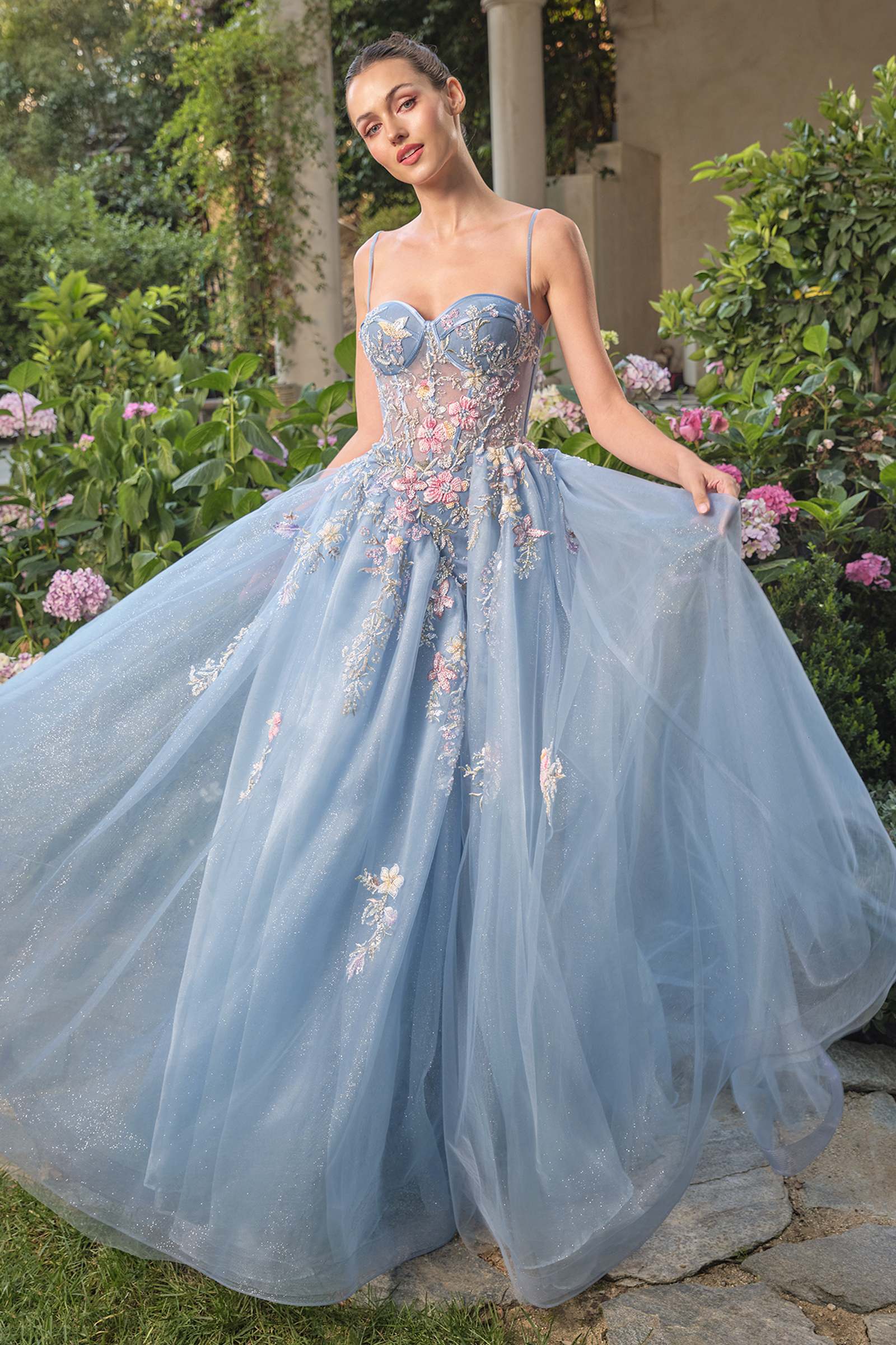 Andrea &amp; Leo A1490 Whimsical Strapless Prom Ball Gown