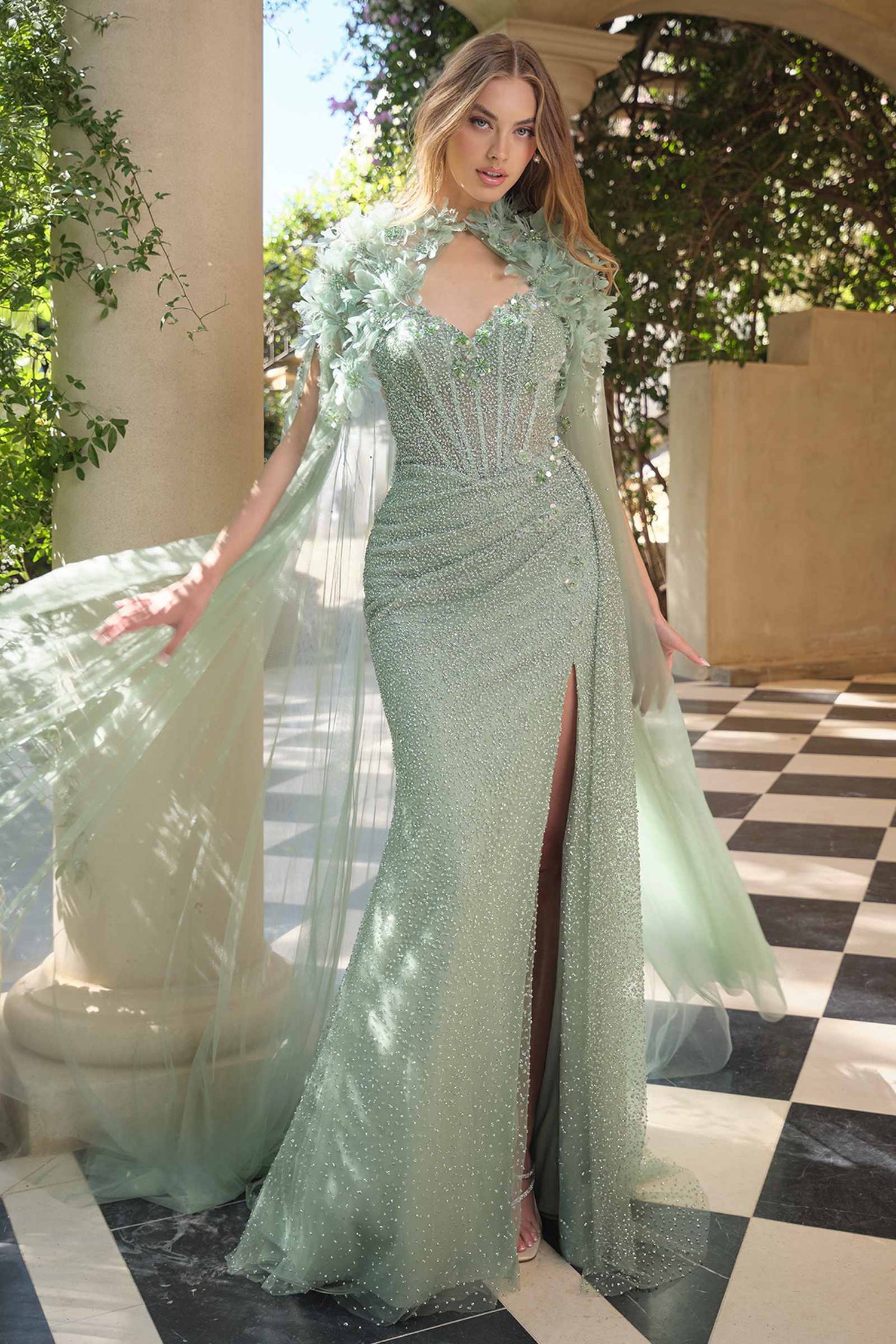 Andrea &amp; Leo A1494 Strapless Sweetheart Fitted Formal Gown