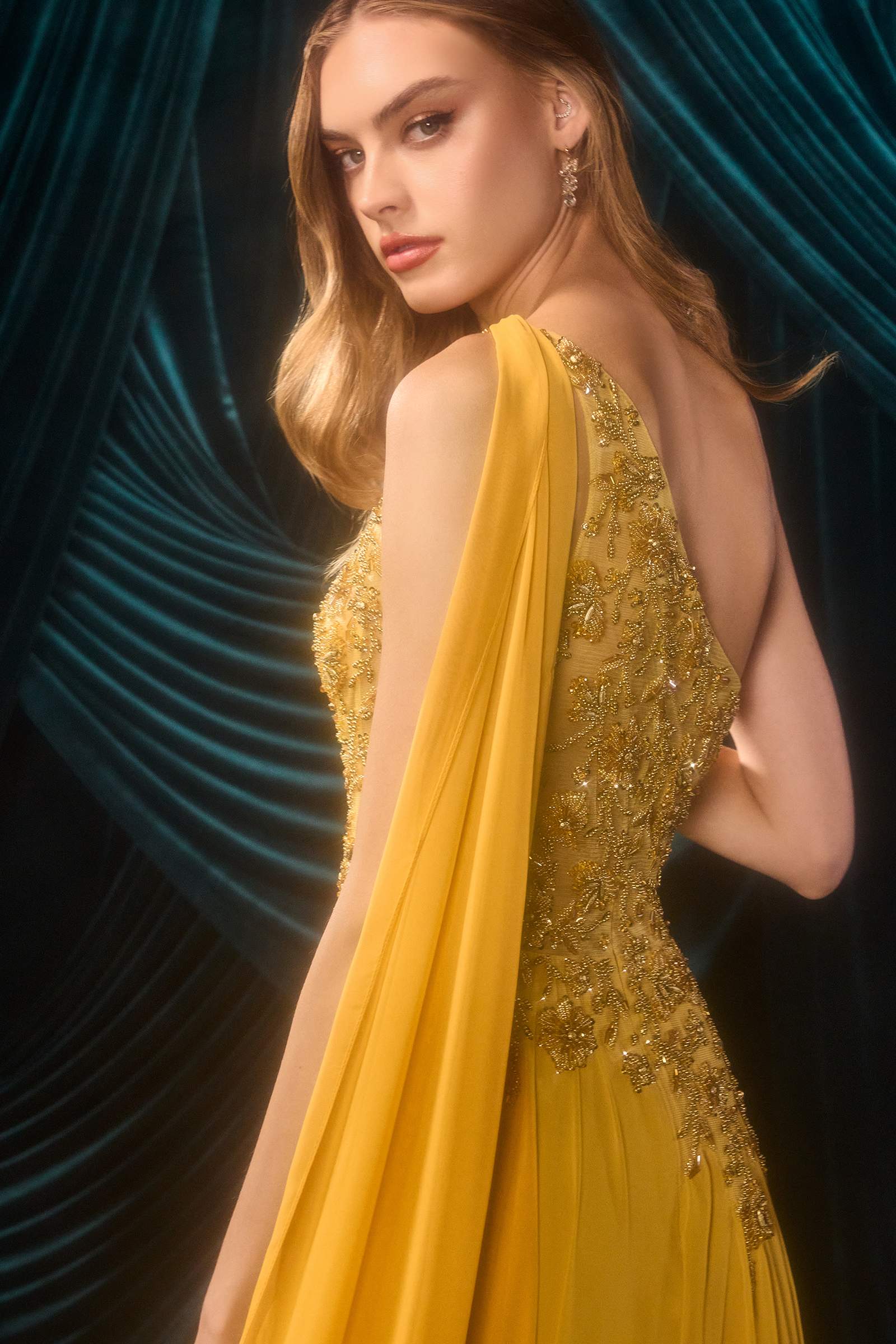 Andrea &amp; Leo A1495 One Shoulder Chiffon A-Line Formal Dress