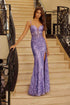 Nox Anabel A1583 Sleeveless V-Neck Fully Sequined Gown with Slit by DiscountDressShop