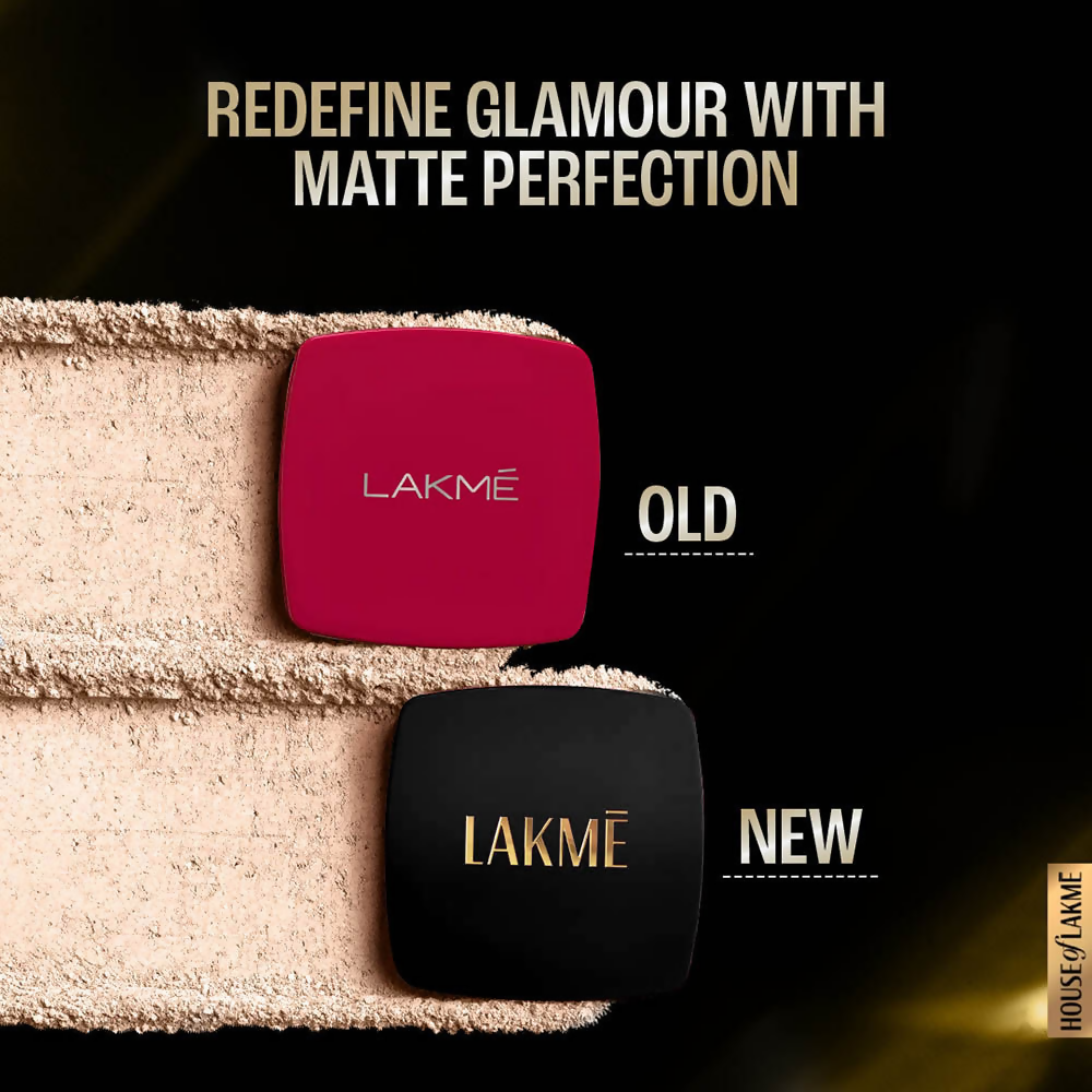 Lakme Forever Matte Compact, Smooth Finish - Shell