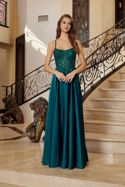 Nox Anabel A1725 Stretch Satin A-Line Dress by DiscountDressShop