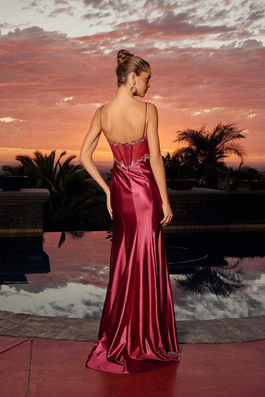 Nox Anabel A1750 Fitted Stretch Satin Formal Evening Prom Gown by DiscountDressShop