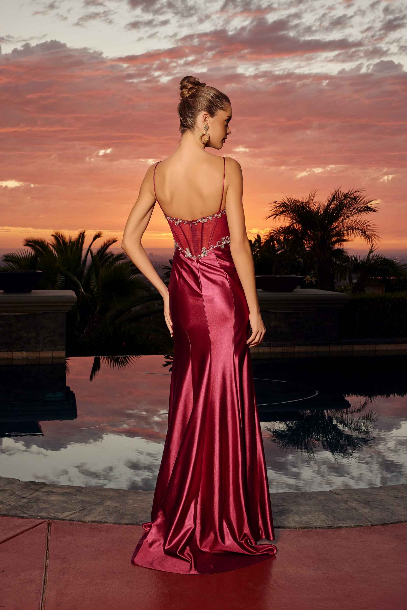 Nox Anabel A1750 Fitted Stretch Satin Formal Evening Prom Gown by DiscountDressShop
