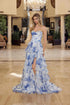 Nox Anabel A1752 Flowy Strapless A-Line Ruffled Layered Chiffon Prom Gown by DiscountDressShop