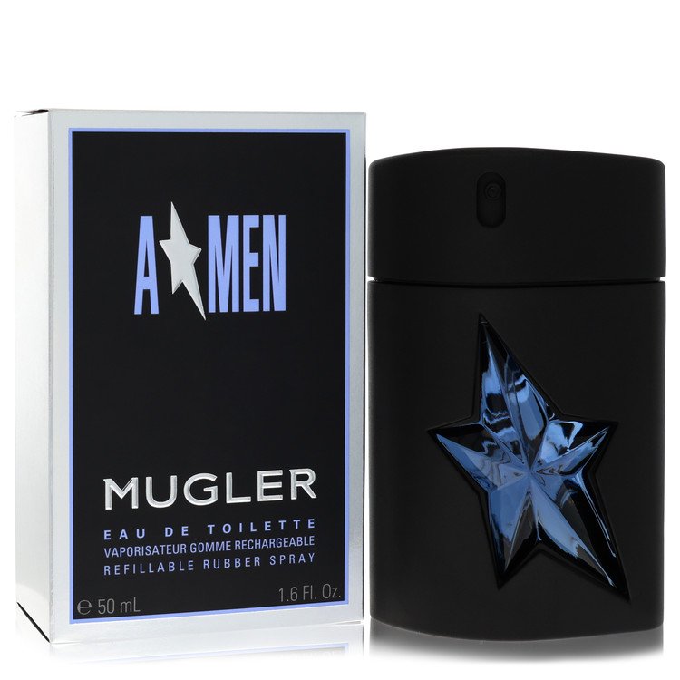Angel by Thierry Mugler Eau De Toilette Spray Refillable (Rubber Flask) 1.7 oz for Men 