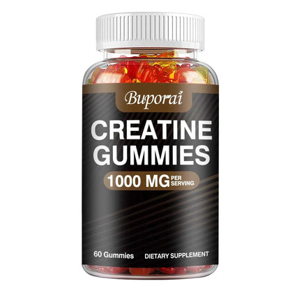 Creatine Monohydrate - Boost Energy, Build Muscle Mass, and Improve Athletic Performance - 60 Gummies