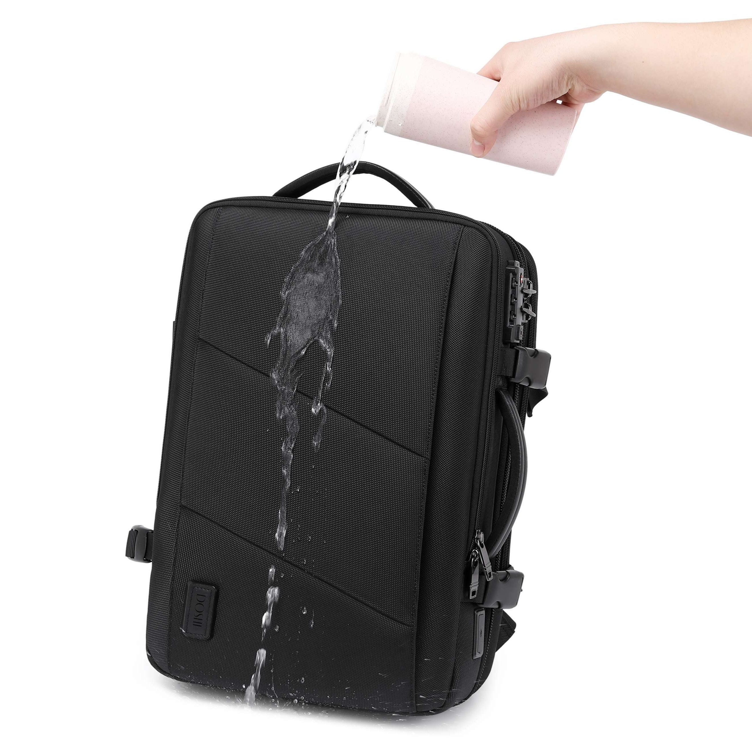Pro Travel Vegan Backpack 401 - Expandable &amp; Lock by Doshi FCSA