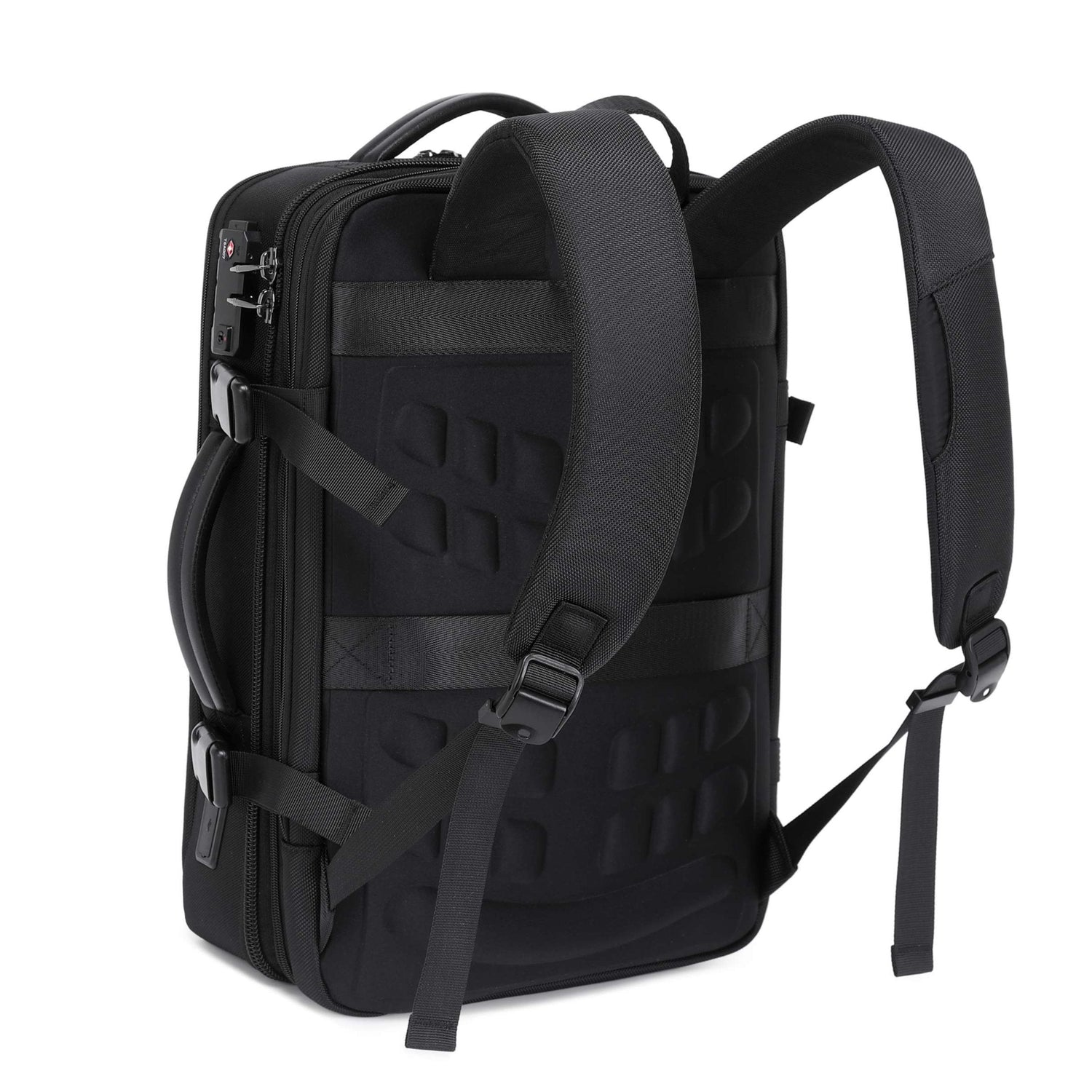 Pro Travel Vegan Backpack 401 - Expandable &amp; Lock by Doshi FCSA